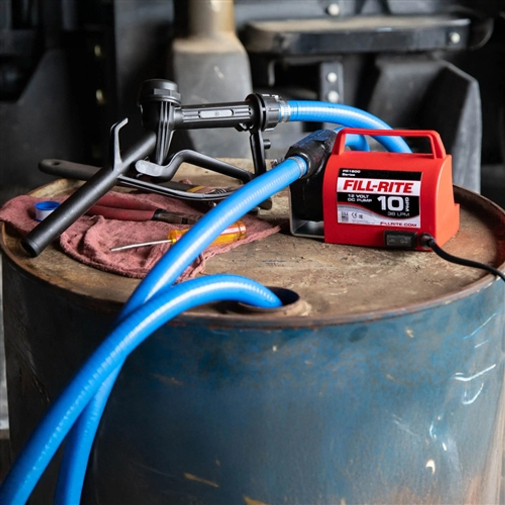 Fill-Rite FR1614 12V DC 10 GPM Fuel Transfer Pump w/Nozzle