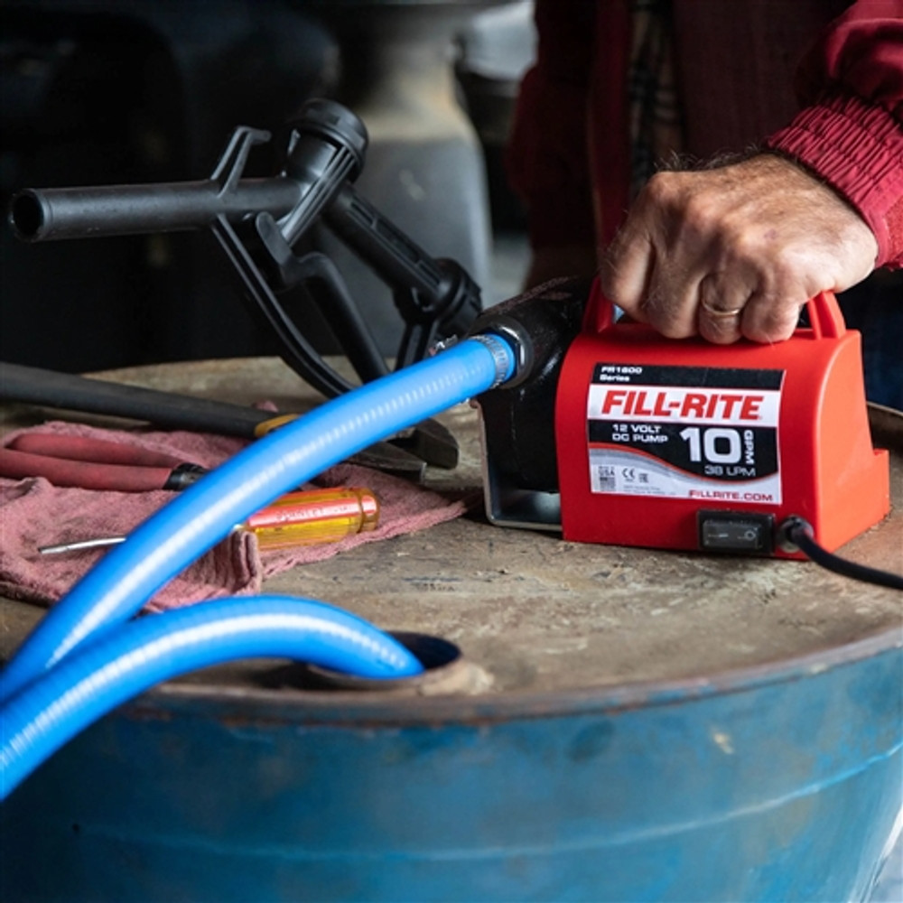 Fill-Rite FR1614 12V DC 10 GPM Fuel Transfer Pump w/Nozzle