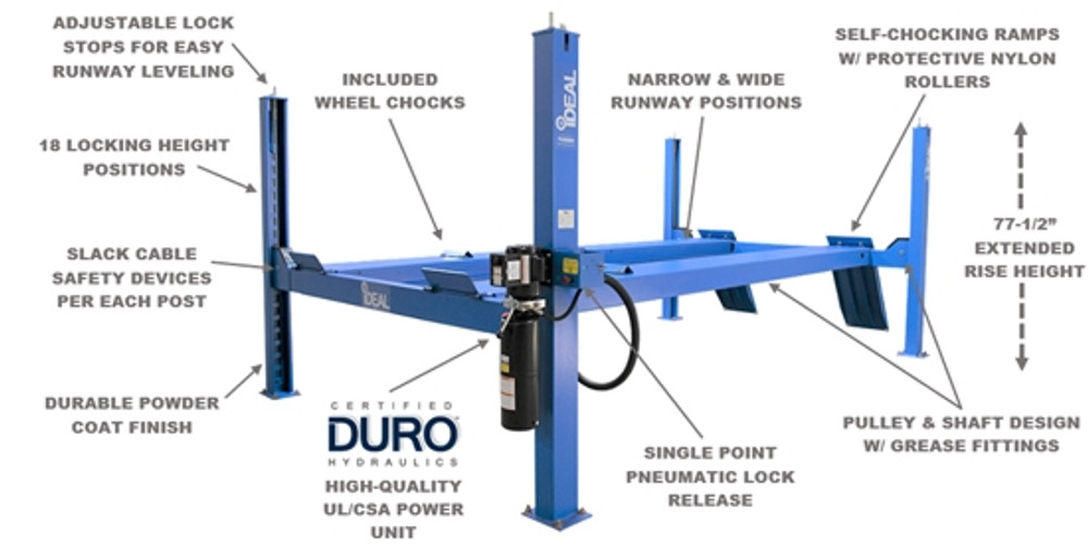 iDeal FP14KC-X Commercial Service/Storage Lift 14,000 lb