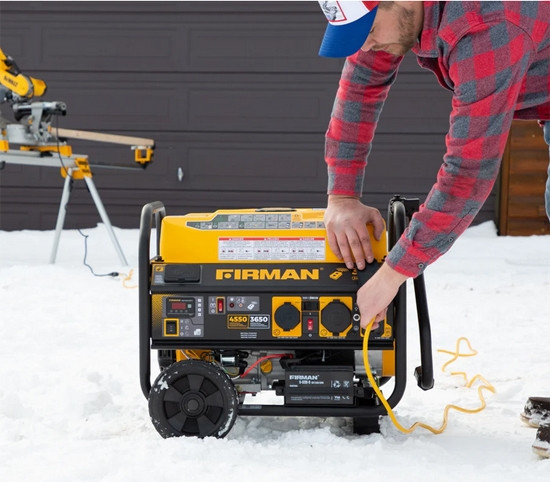 Firman P03619 4550W Remote Start Gas Portable Generator w/Wheel Kit