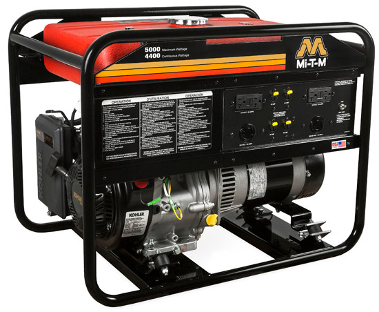 Mi-T-M GEN-5000-0MK0 Gasoline Generator w/5000-Watt & Kohler Engine