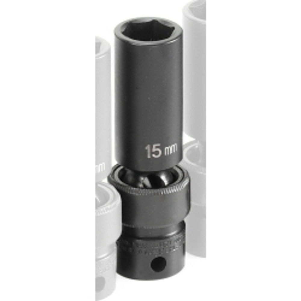 3/8"D 15mm 6pt Universal Deep Impact Socket 3/8"D 15mm 6pt Universal Deep Impact Socket