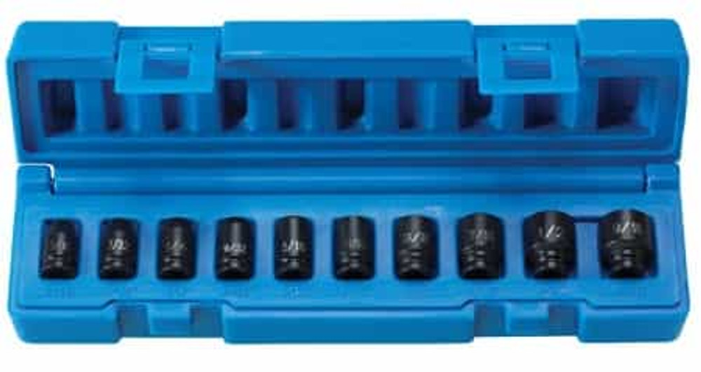 10 Pc. 1/4" Drive 6 Pt. Standard Fractional Set