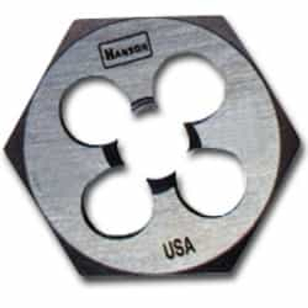 High Carbon Steel Hexagon 1" Across Flat Die 4-40 NC High Carbon Steel Hexagon 1" Across Flat Die 4-40 NC