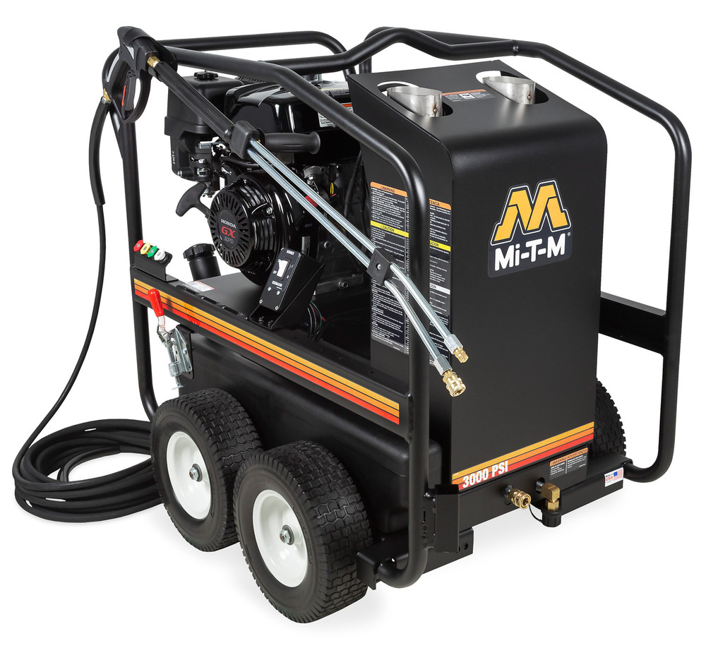 Mi-T-M HSP-3003-3MGH Direct Drive Hot Water Gas Pressure Washer  w/Honda Engine