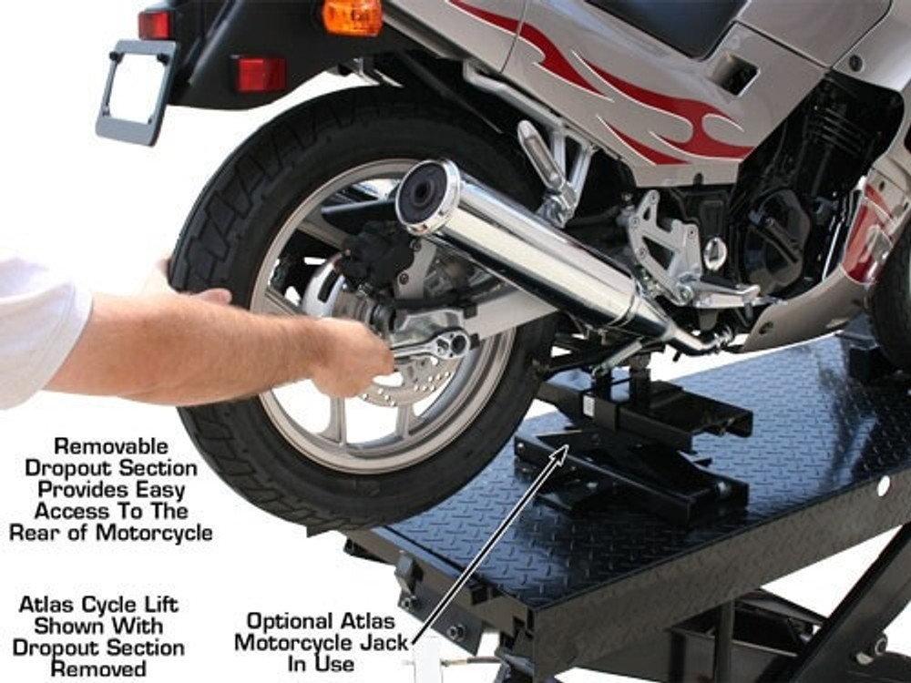 Atlas Automotive Cycle Lift Pneumatic Portable 1,000 lbs