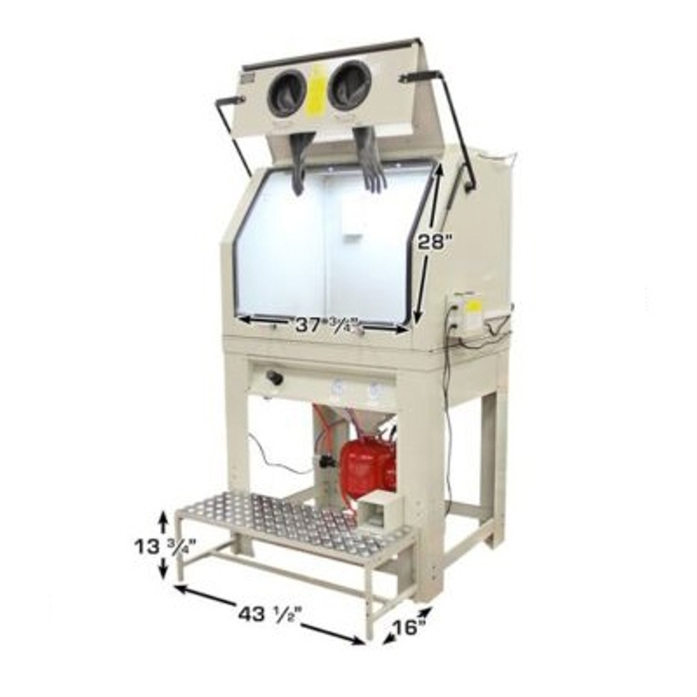 Atlas® PSBC990 Pressurized Large Sandblast Cabinet w/ Vacuum