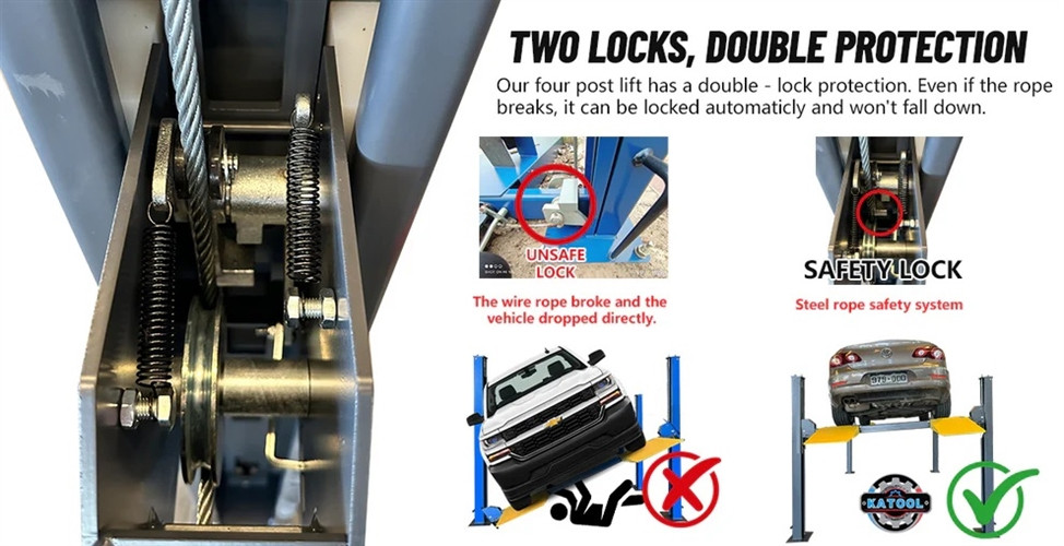 Katool KT-4H850 4 Post  Car Lift 8,500 lbs