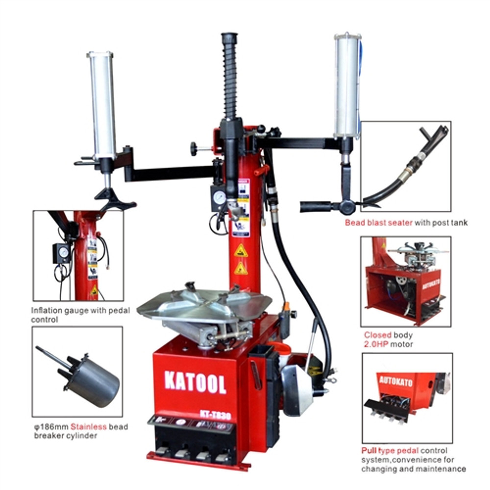 Katool KT-T830 Wheel Clamp Tire Changer w/Double Arm Assist Katool KT-T830 Wheel Clamp Tire Changer w/Double Arm Assist