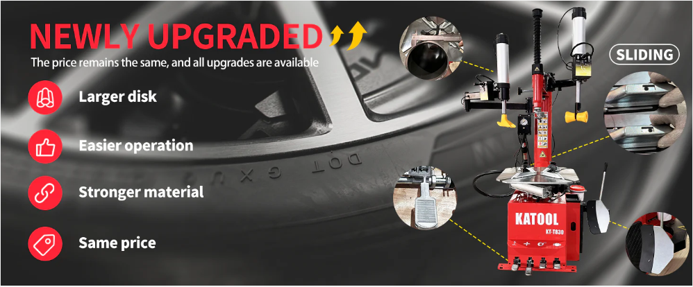 Katool KT-T830 Wheel Clamp Tire Changer w/Double Arm Assist