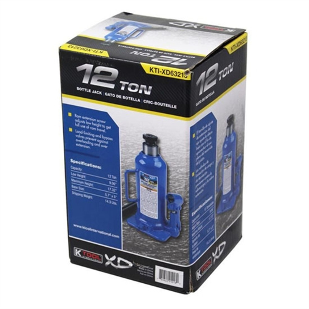 K Tool XD63213 12 Ton Manual XD Bottle Jack