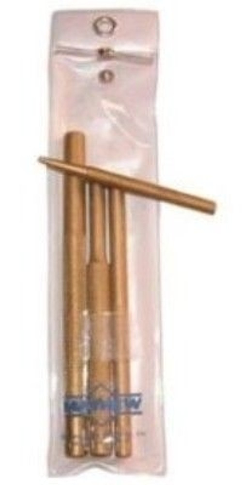 3/8", 1/2" & 3/4" 4pc Brass Punch Set 3/8", 1/2" & 3/4" 4pc Brass Punch Set