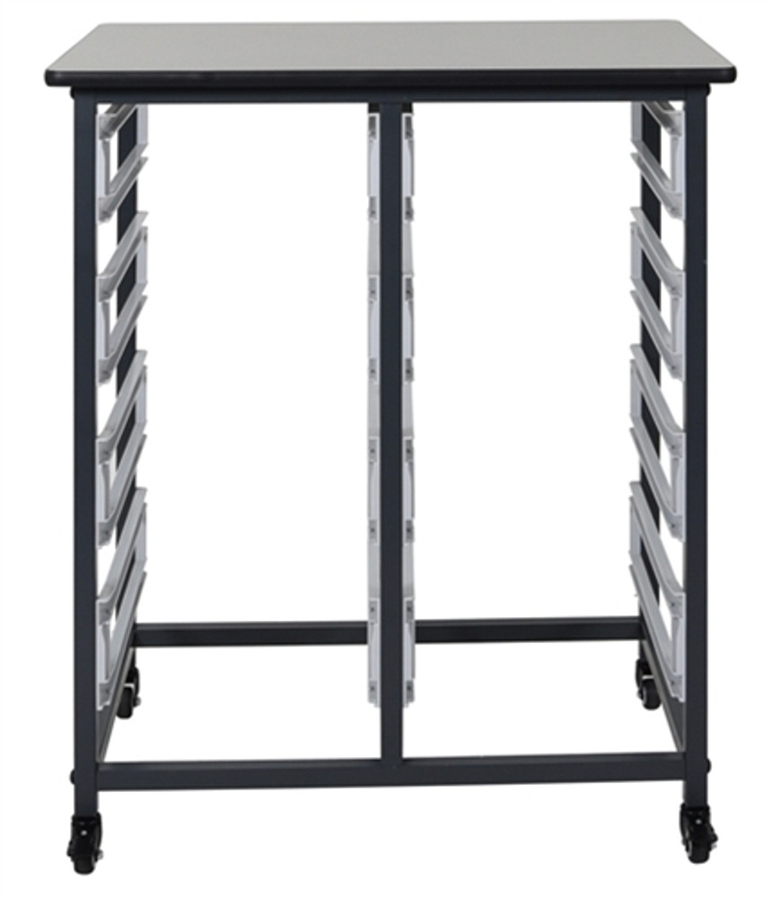 Luxor MBS-DR-8S4L Mobile Bin Storage Unit - Double Row