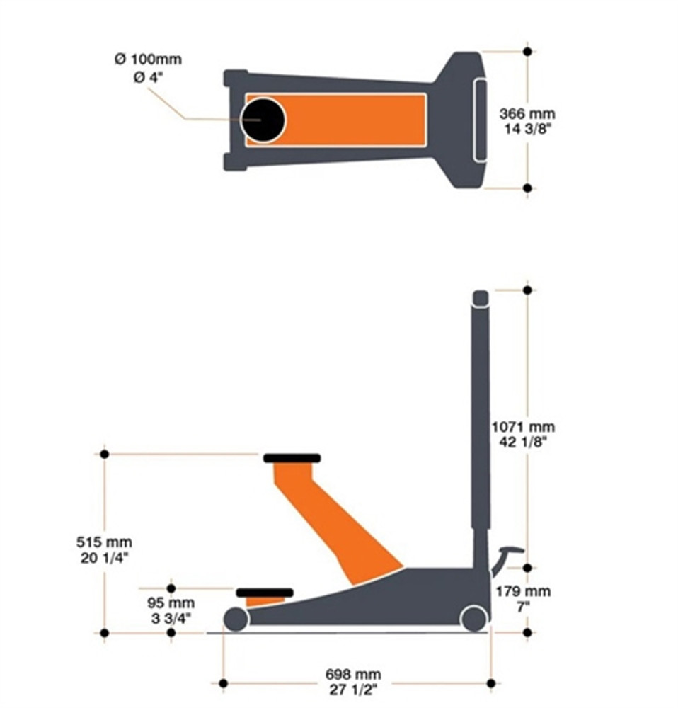 Martins Industries MFJ-P3T 3-Ton Professional Floor Jack