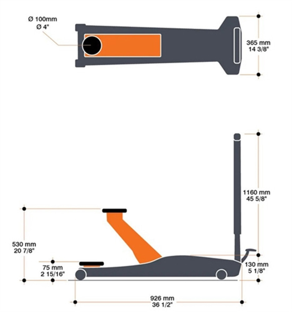 Martins Industries MFJ-PL2T 2-Ton Professional Low-Profile Floor Jack