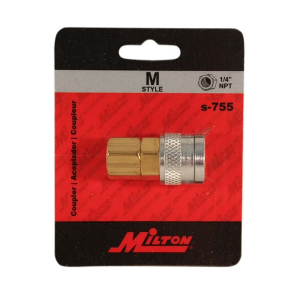 Milton® S-755  1/4" NPT M-STYLE® Push Type Coupler