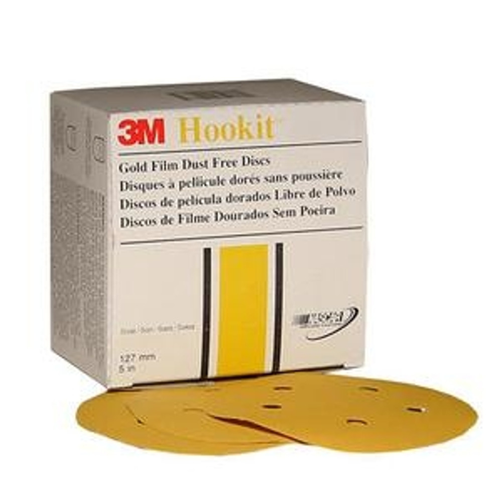 5" P180 Hookit Gold Film Discs 100/box 5" P180 Hookit Gold Film Discs 100/box