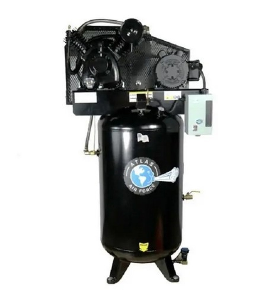 Atlas® MPAF8P Two Stage Single Phase 80 Gallon 5HP Commercial Air Compressor  w/Plus Package