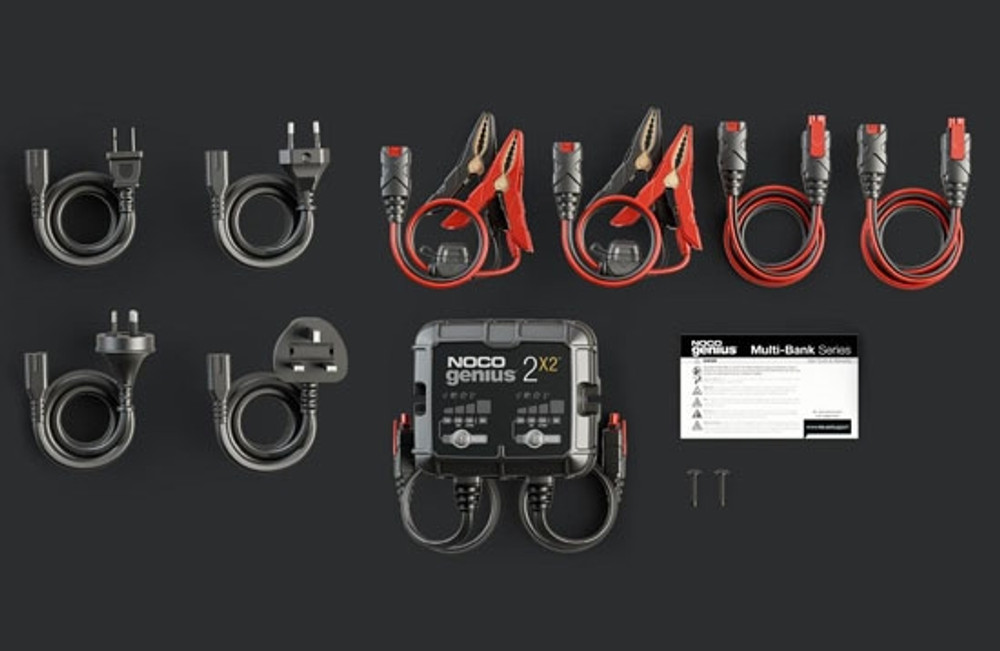 NOCO® GENIUS2X2 6V/12V 2-Bank, 4-Amp Smart Battery Charger