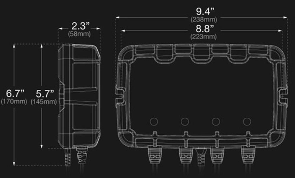 NOCO® GENIUS2X4 6V/12V 4-Bank, 8-Amp Smart Battery Charger
