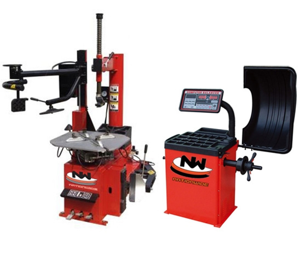 Nationwide NW-950-WPA Tire Changer with Helping Arm and NW-953 Wheel Balancer Combo Nationwide NW-950-WPA Tire Changer with Helping Arm and NW-953 Wheel Balancer Combo