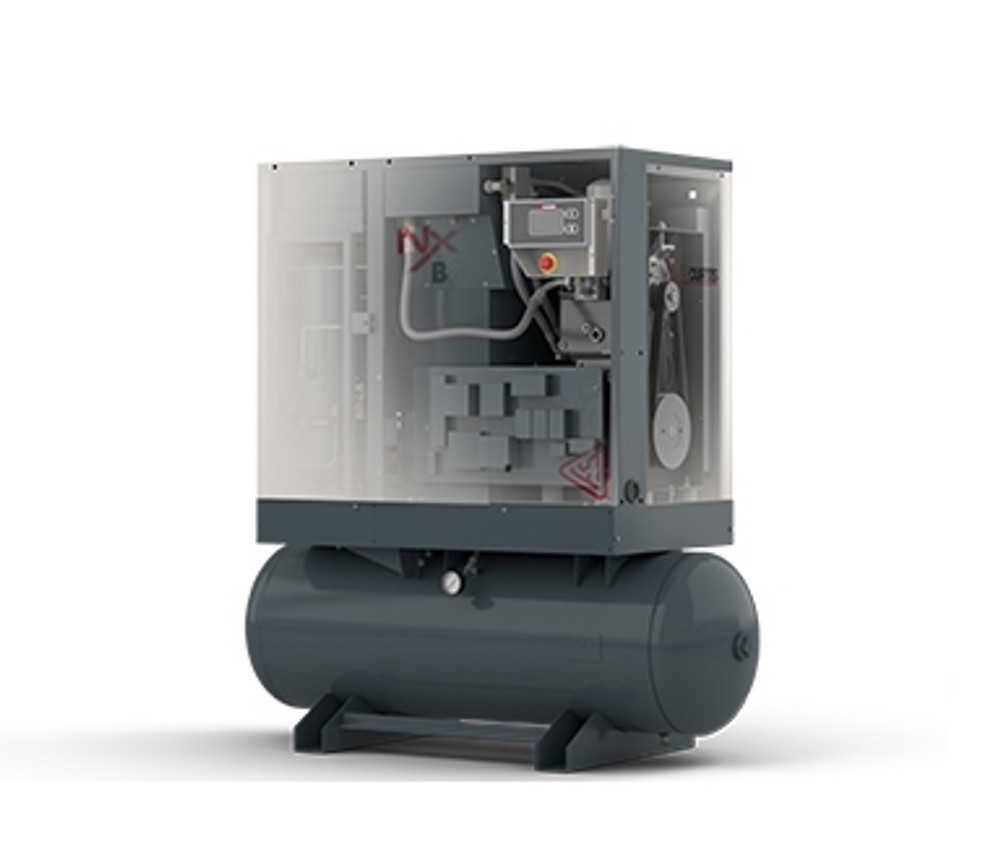 FS-Curtis NxB11 15HP Rotary Screw Air Compressor w/Fixed Speed 80G Tank Mounted