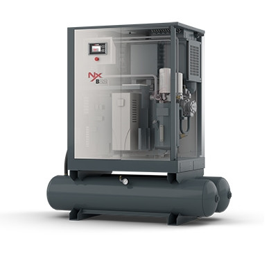 FS-Curtis NxB18 25HP Rotary Screw Air Compressor w/Fixed Speed 120G Tank Mounted