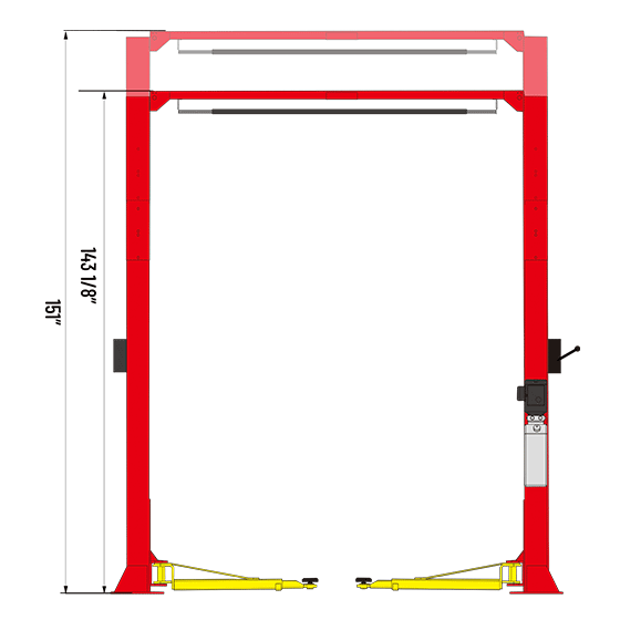AMGO® Hydraulics OH-10 ALI Certified Super-Asymmetric® 2 Post Lift 10,000 lbs