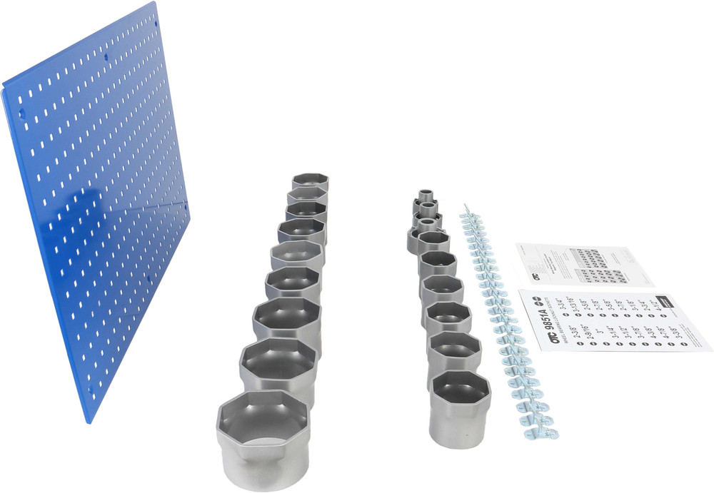 OTC 9851A 18pc 8pt Wheel Bearing Locknut Socket Display
