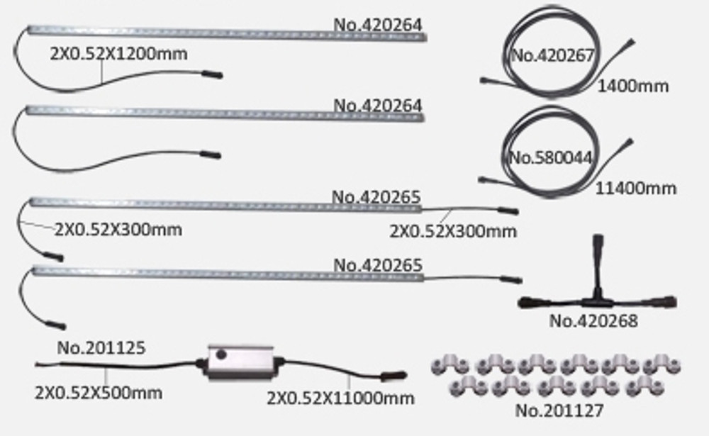 AMGO® Hydraulics PX010 LED Light Kit for Large Scissor Lifts