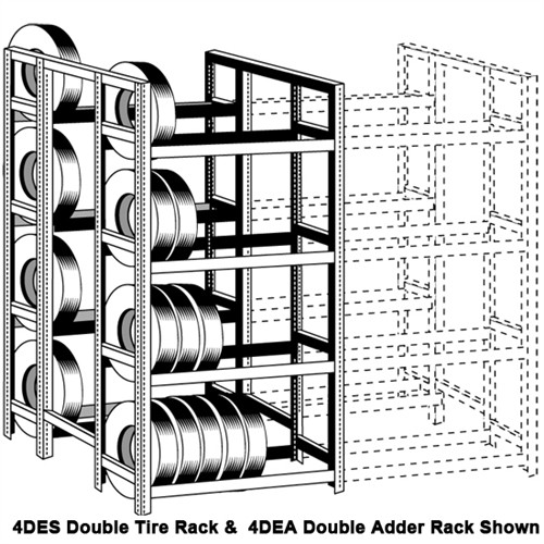 RiveTier&#174; II 6SEA Single 6 Tier Adder Rack - 6 Shelves