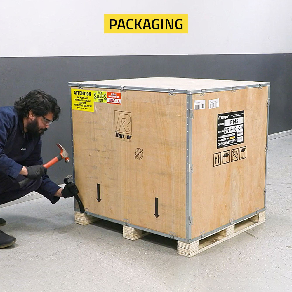 Ranger R745 RimGuard™ 21" Capacity Entry-Level Tire Changer - New Gray