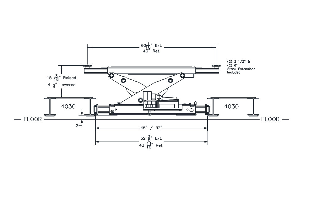 Challenger RJ15 15,000lb Adjustable Width Rolling Jack