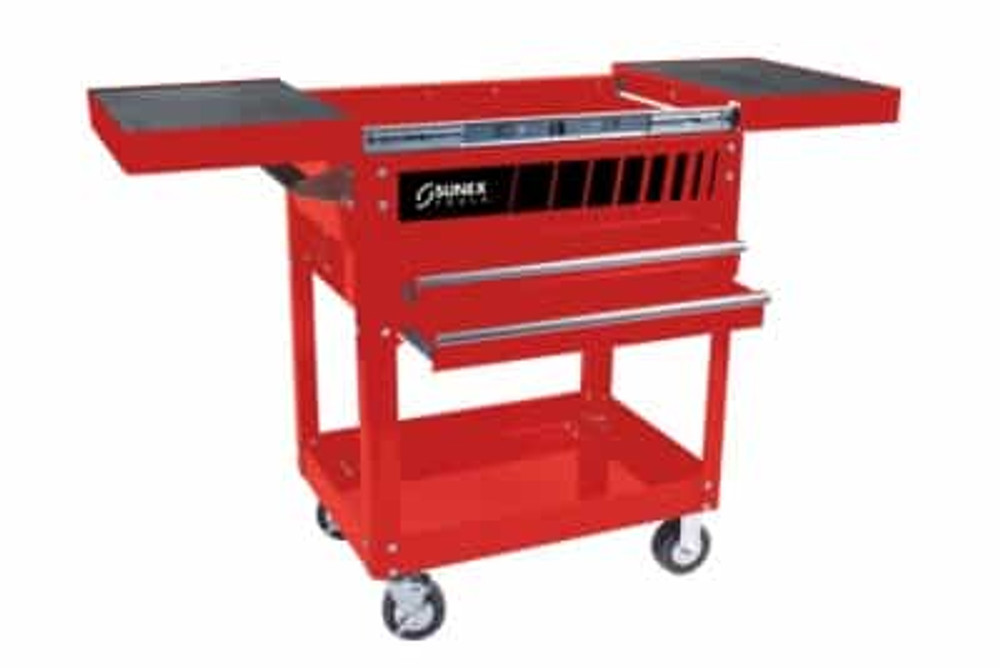 Sunex 8035R Compact Slide Top Utility Cart Red
