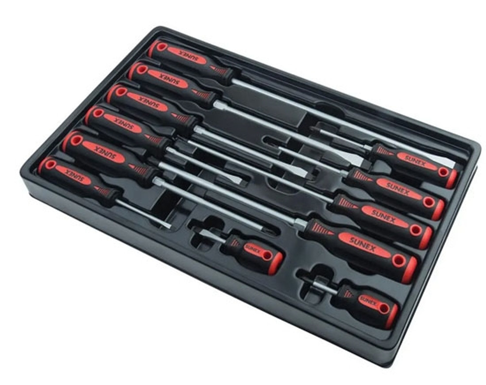 Sunex 1112SS Combination Screwdriver Set - 12-Piece