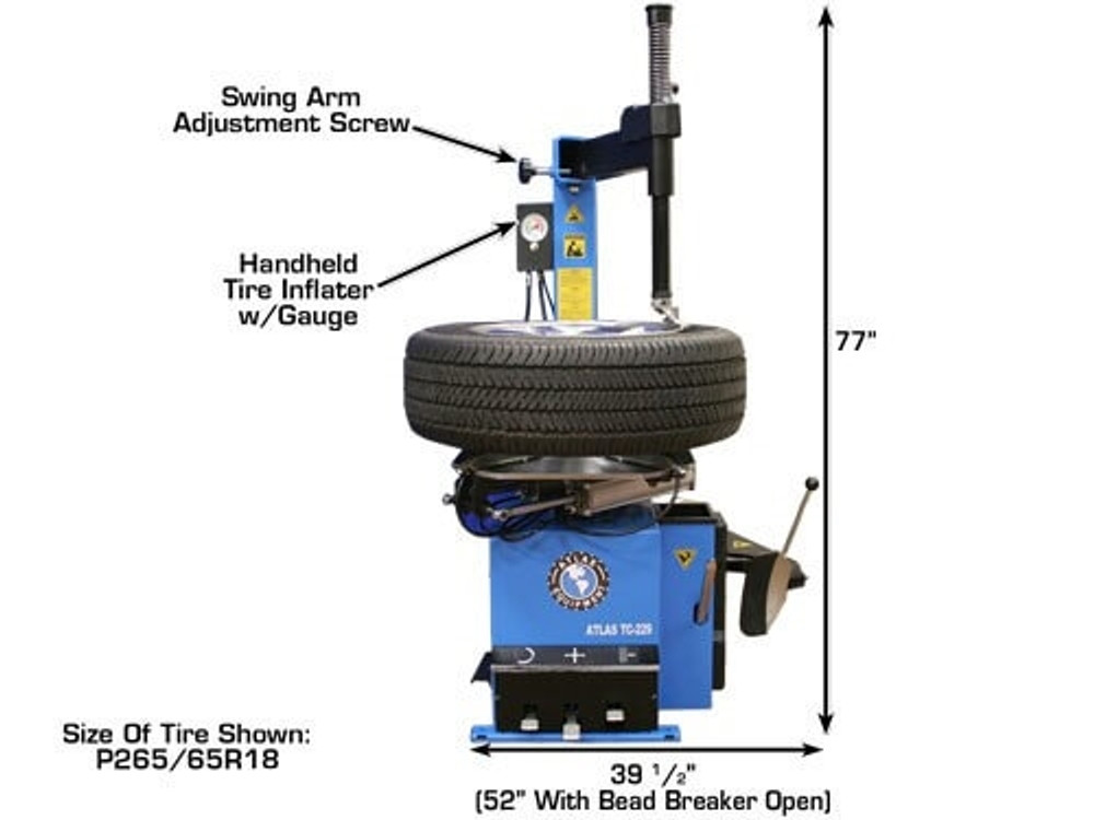 Atlas® TCWB-COMBO5 TC229 Tire Changer & WB41 Wheel Balancer Combo