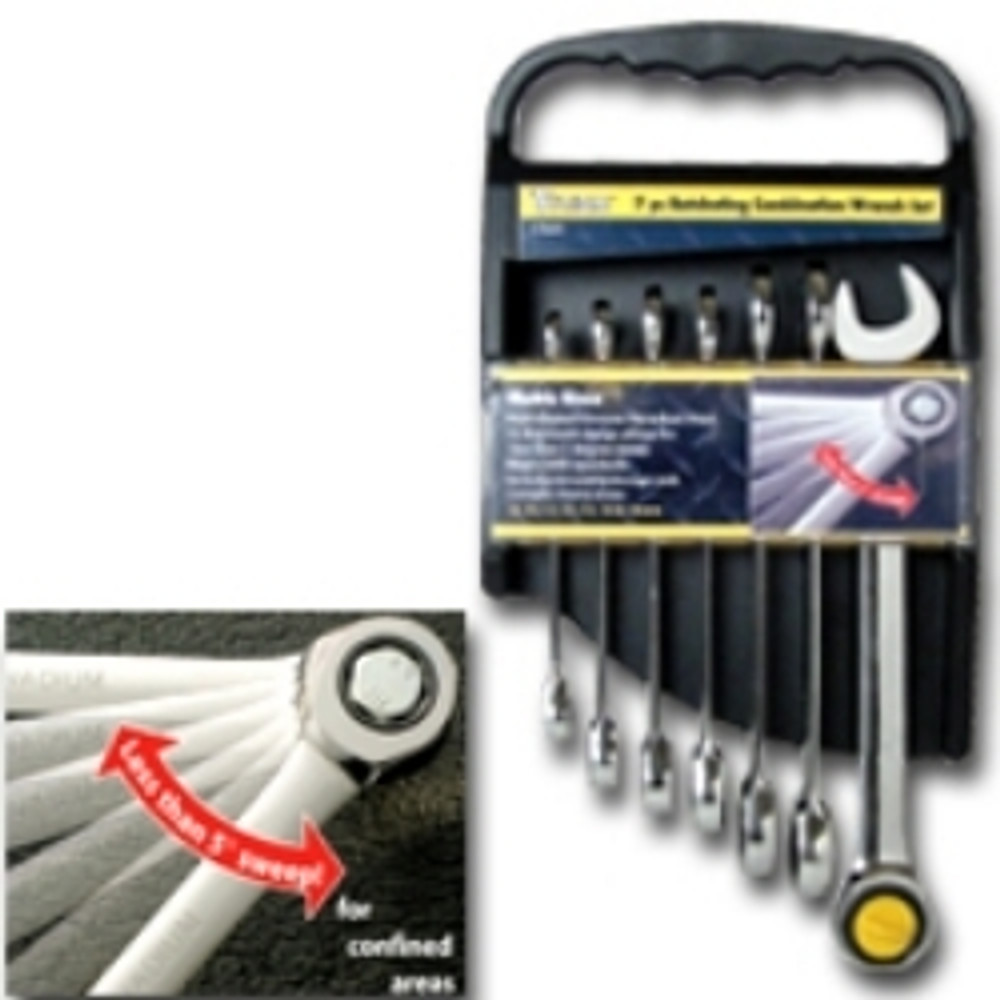 7pc Ratcheting SAE Combination Wrench Set 7pc Ratcheting SAE Combination Wrench Set