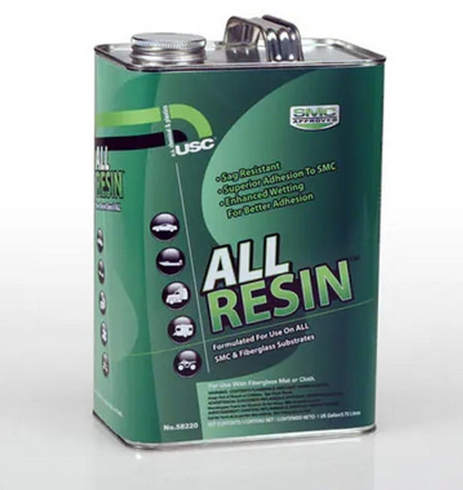 U. S. Chemical & Plastics 58220 ALL RESIN Polyester-Hybrid Repair Resin, 1-Gallon