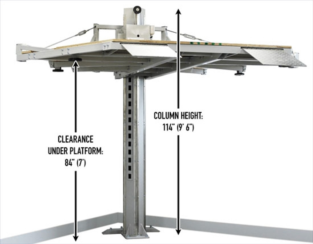 PowerLine Vantage VSLC10 Single Column Corner Storage Lift