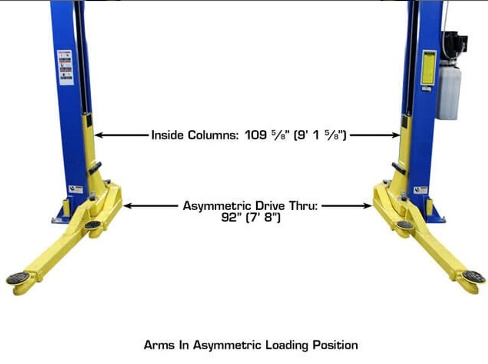 Atlas® PRO-9D Symmetric / Asymmetric 2 Post Lift 9,000 lbs