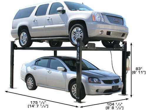 Atlas® Garage Pro 8000 Service/Parking  4 Post Lift Combo