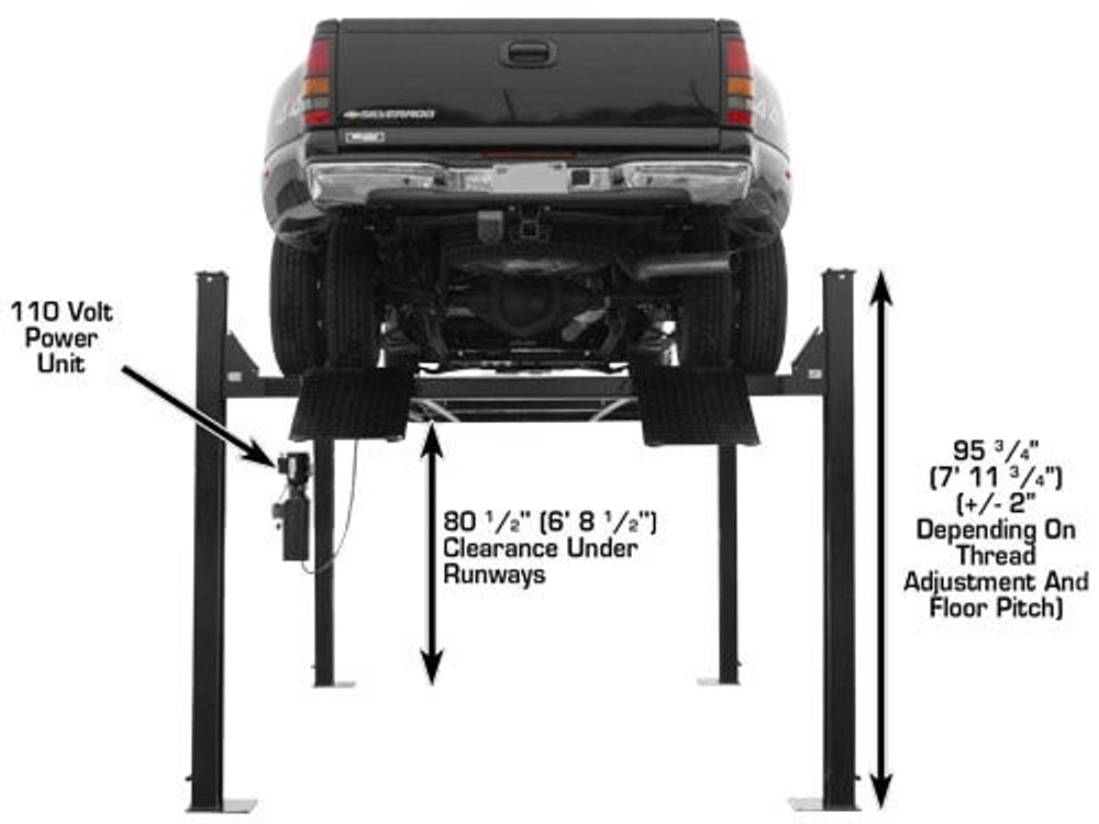 Atlas® Garage Pro 9000 Service/Parking 4 Post Lift Combo 2