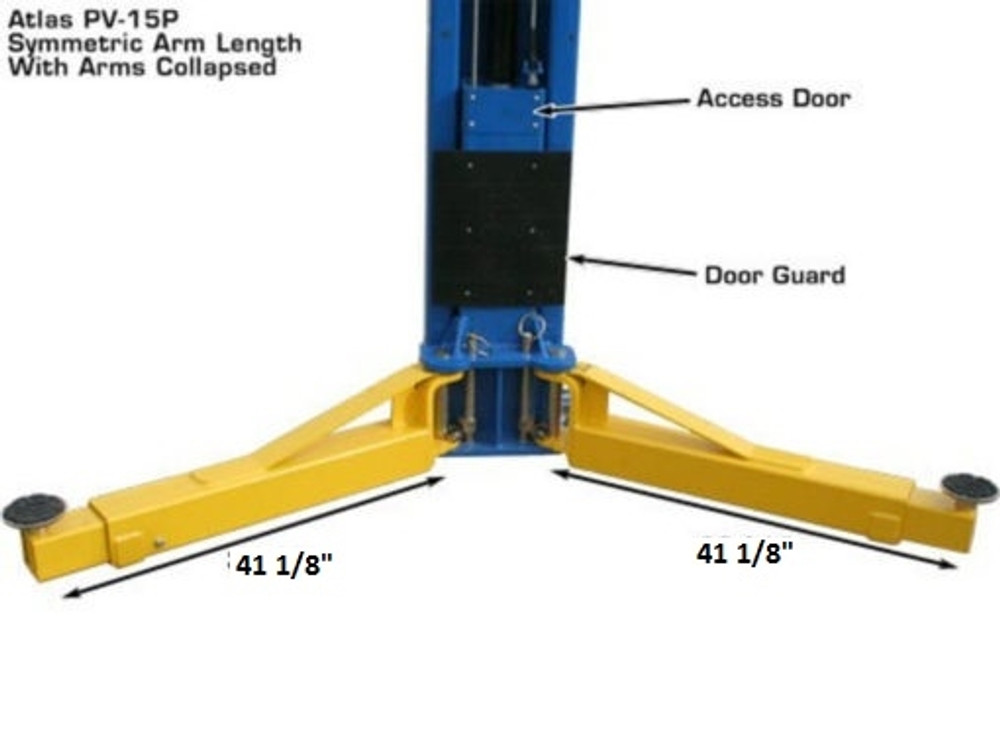 Atlas® PV15PX  Adj Height Symmetric 2 Post Lift 15,000 lbs