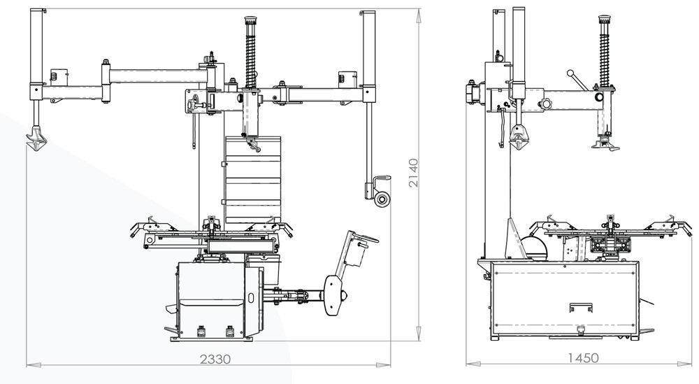 Talyn TC-PRO Tire Changer &  WB-PRO Wheel Balancer Combo