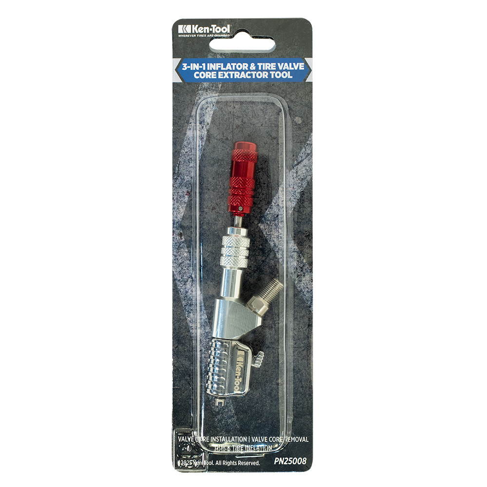 Ken-Tool 25008 3-In-1 Inflator & Tire Valve Core
