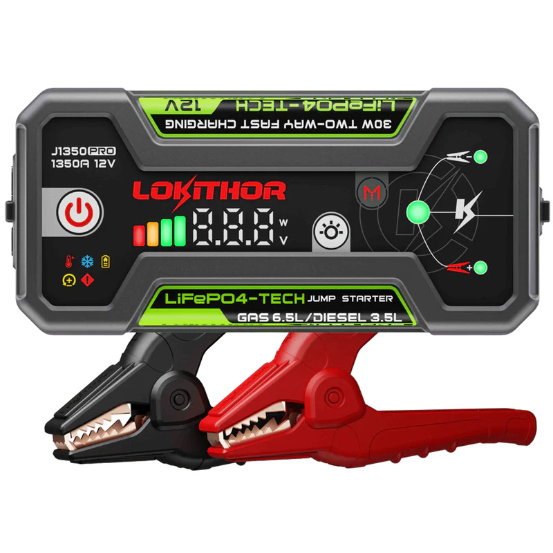 Lokithor J1350 Pro 12V LiFePO₄ Jump Starter