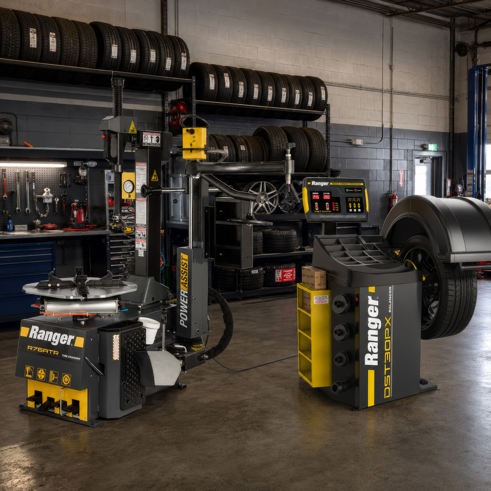 Ranger R76ATR NextGen™ Tilt-Back Tire Changer w/Assist Tower & DST30PX Wheel Balancer Combo