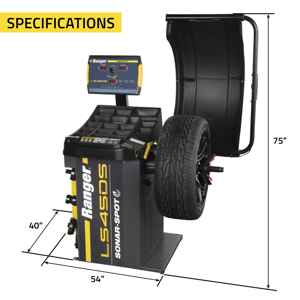 Ranger R980DP Swing-Arm Tire Changer 220V & LS45DS Wheel Balancer Combo
