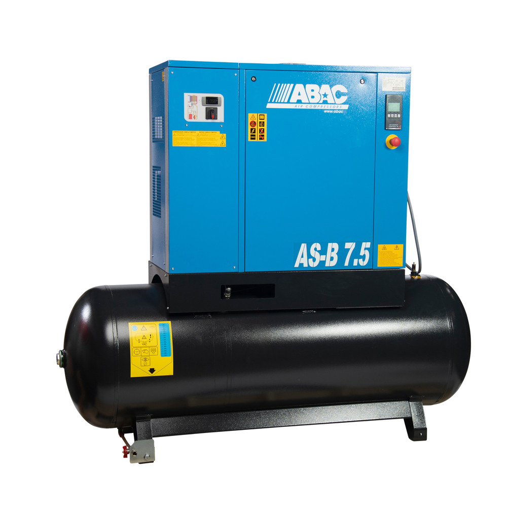 ABAC AS-7.5503TMD7 7.5HP 71G 3Ph Rotary Screw Air Compressor w/Dryer