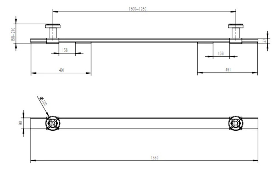 Katool KT-XS1 Scissor Lift Support Bar Kit